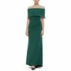 Coupon 💯 Vince Camuto 👩 Women's Off-The-Shoulder Gown Hunter ⌛
