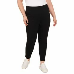 Buy 🥰 Vince Camuto Plus Size Ponté-Knit Leggings Rich Black 😀