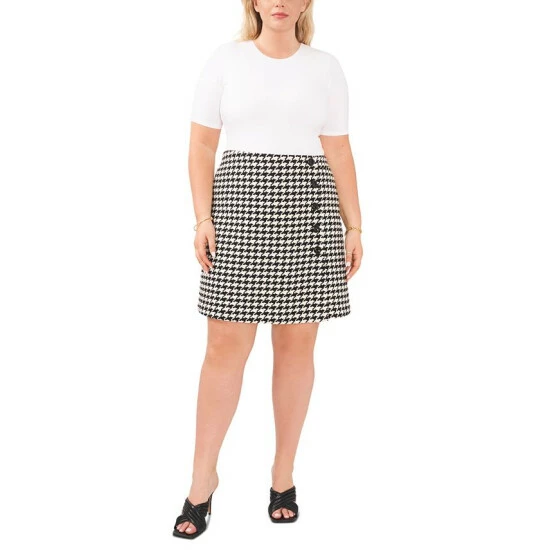 New ๐ฏ Vince Camuto Plus Size Houndstooth Mini ๐ Skirt Rich Black ๐ฏ 4 New ๐ฏ Vince Camuto Plus Size Houndstooth Mini ๐ Skirt Rich Black ๐ฏ - Image 4