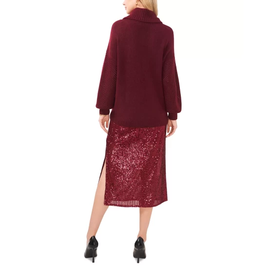 Coupon π Vince Camuto π© Women's Mesh Bell-Sleeve Top Vermillion π 4 Coupon π Vince Camuto π© Women's Mesh Bell-Sleeve Top Vermillion π - Image 4