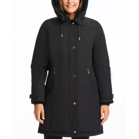 Best Sale 😍 Vince Camuto 👩 Women's Faux-Fur-Trim Hooded Parka Olive/natural 🤩 6 Best Sale 😍 Vince Camuto 👩 Women's Faux-Fur-Trim Hooded Parka Olive/natural 🤩 - Image 6