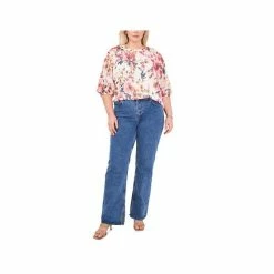 Coupon 😉 Vince Camuto Plus Size Keyhole Floral-Print Top New Ivory 🎁 -Vince Camuto Sales Store unnamed file 976